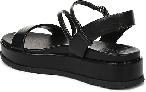 Amazon.com | Naturalizer Women's Zayda Sandal Black Faux Leather 5